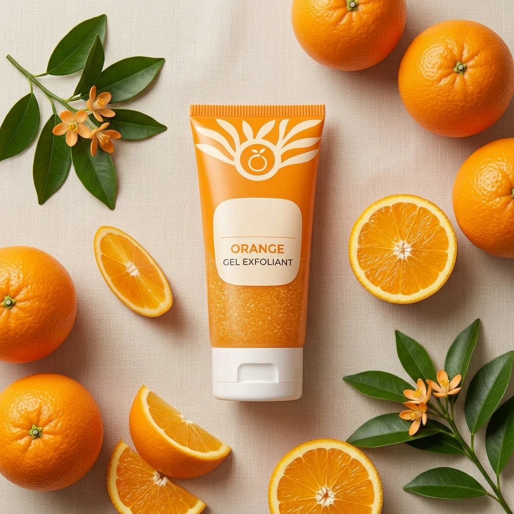Gel Exfoliant a l'Orange - Revelez l'eclat de votre peau en 60s