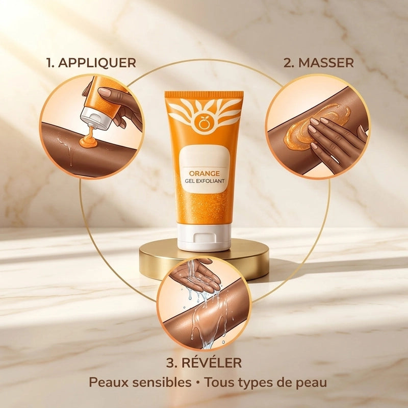 Gel Exfoliant a l'Orange - Revelez l'eclat de votre peau en 60s