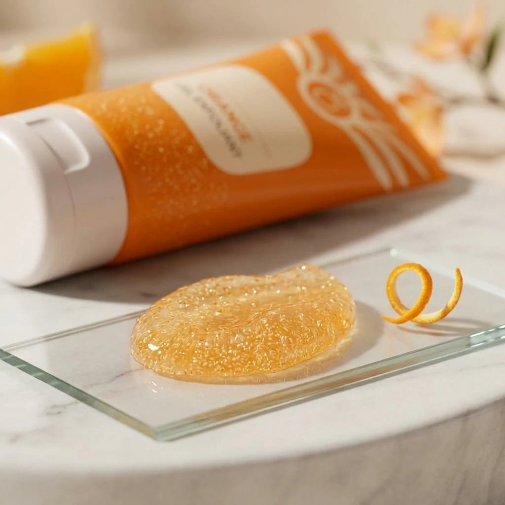 Gel Exfoliant a l'Orange - Revelez l'eclat de votre peau en 60s